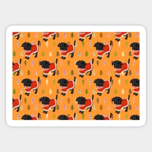 Cute Sweater Dog Pattern Sticker